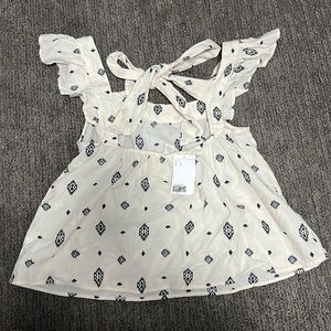 H&M tie up ruffled top with tag